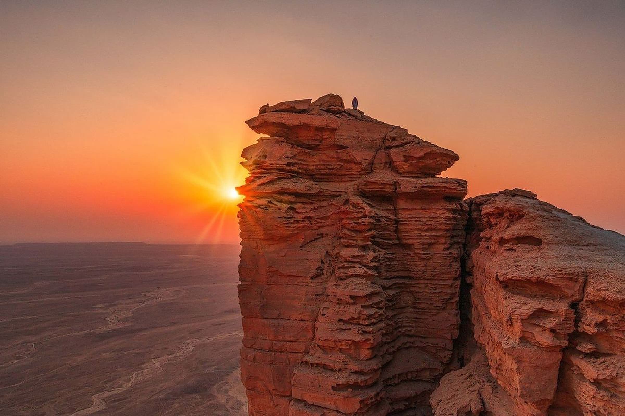 The Edge of the World cliffs at sunset