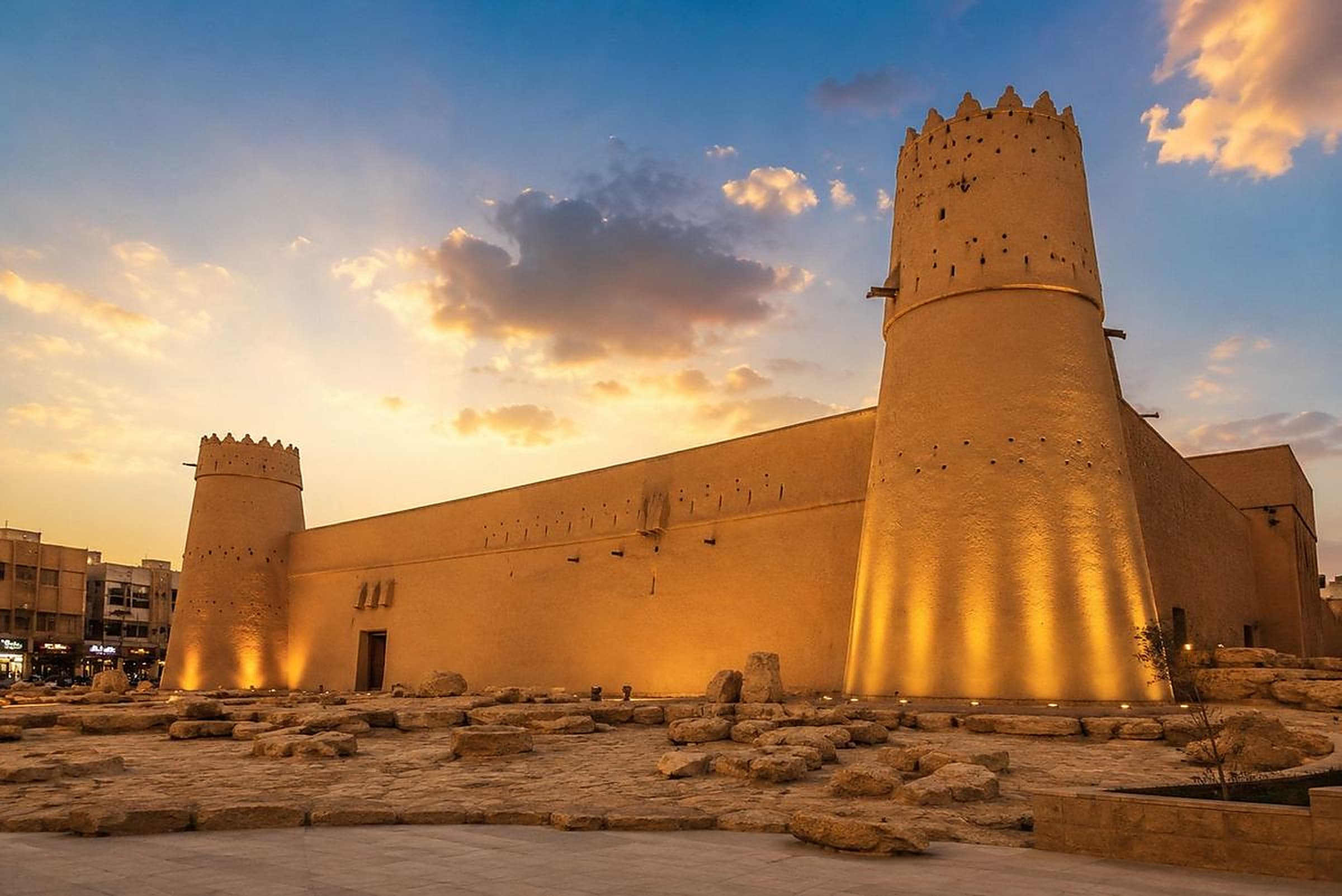 Masmak Fortress at sunset